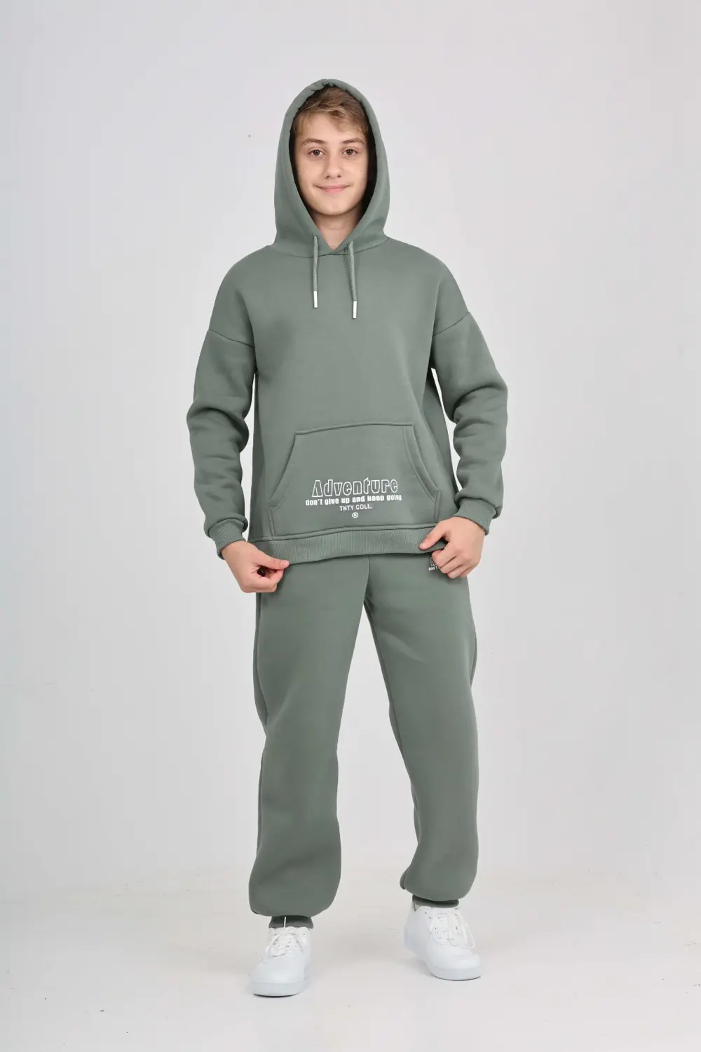 Toontoy Erkek Çocuk Kanguru Cep Baskılı Eşofman Takım