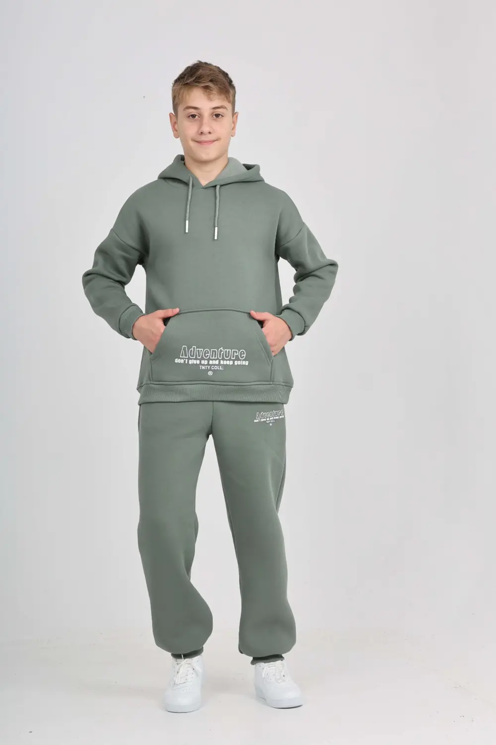 Toontoy Erkek Çocuk Kanguru Cep Baskılı Eşofman Takım