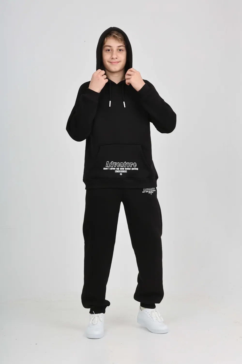 Toontoy Erkek Çocuk Kanguru Cep Baskılı Eşofman Takım