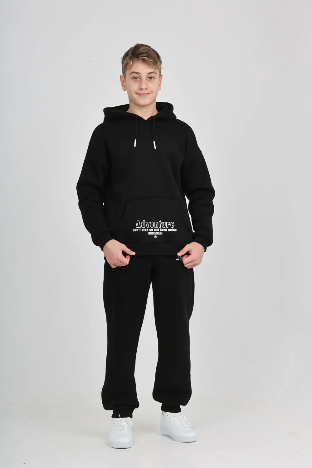 Toontoy Erkek Çocuk Kanguru Cep Baskılı Eşofman Takım