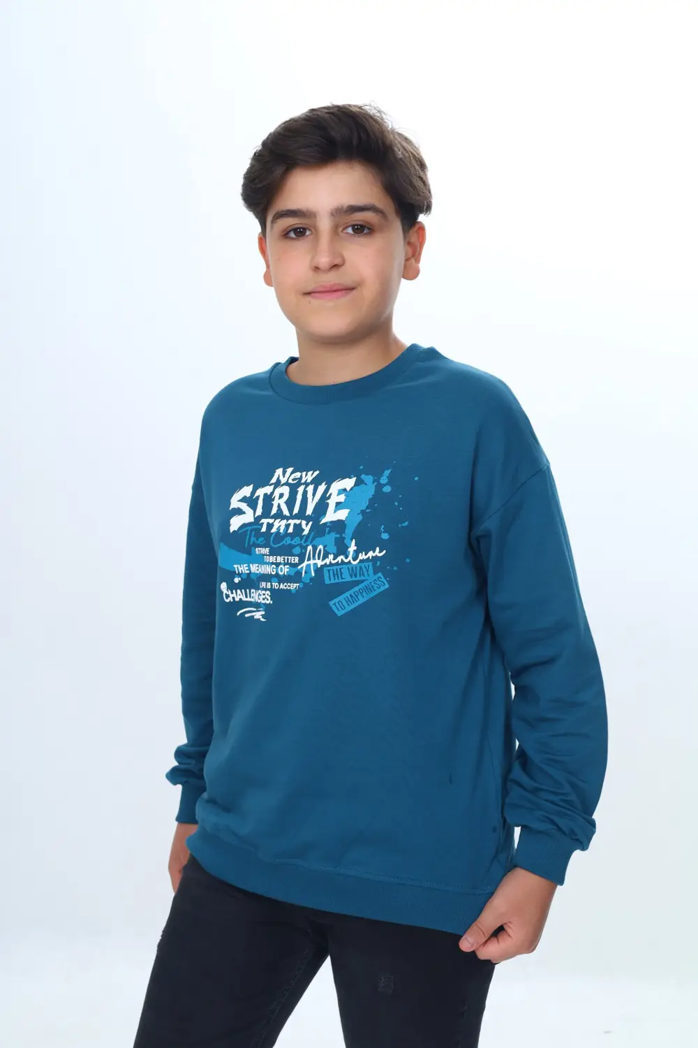 Toontoy Erkek Çocuk New Strıve Baskılı Sweatshirt