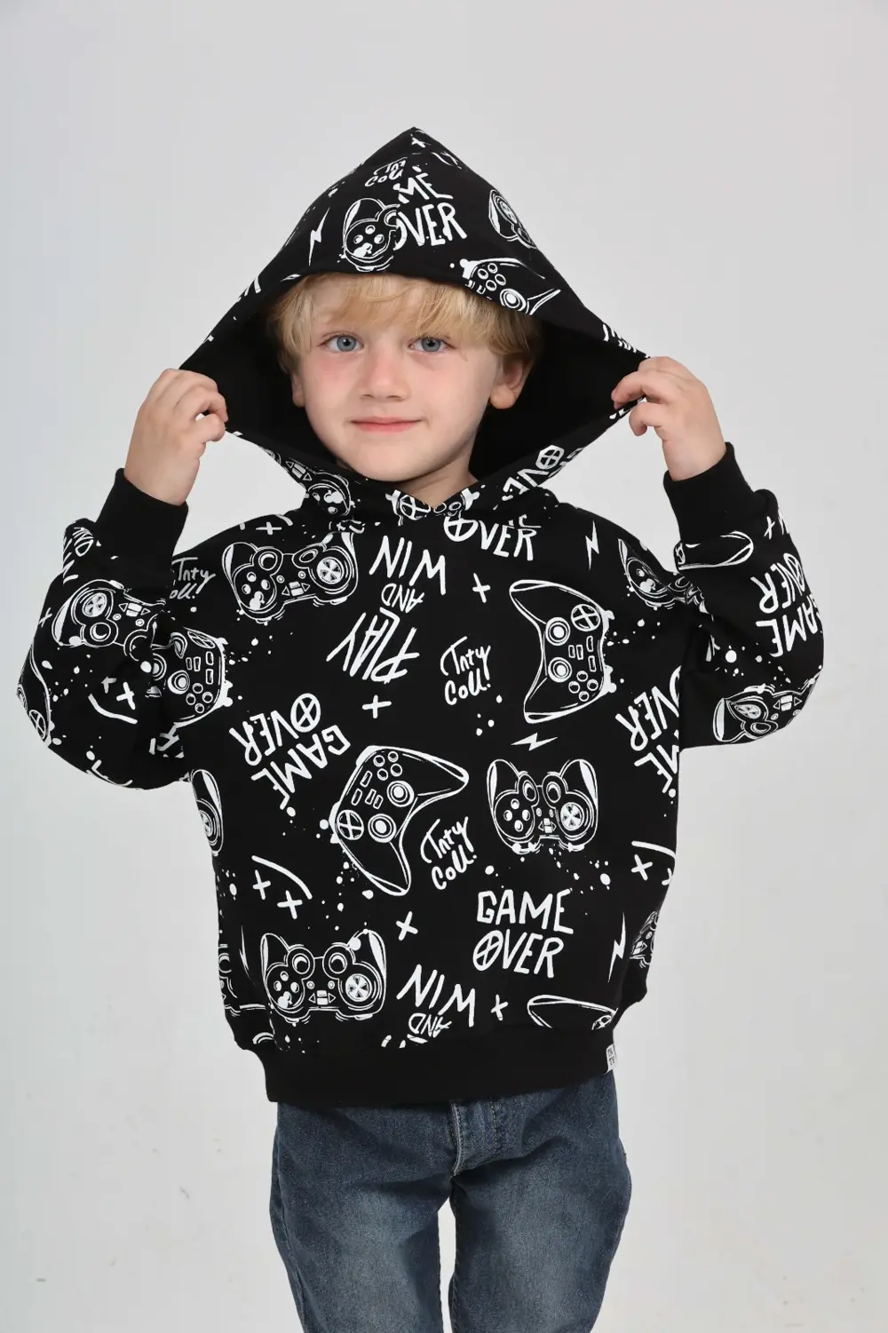 Toontoy Erkek Çocuk Oyun Baskılı Sweatshirt