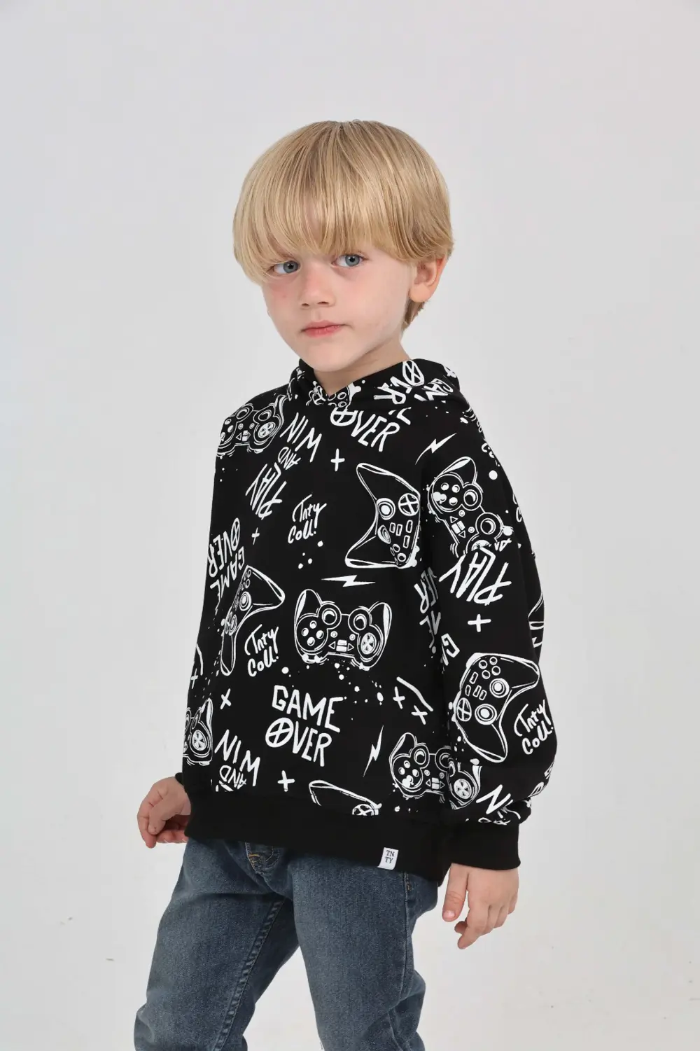 Toontoy Erkek Çocuk Oyun Baskılı Sweatshirt