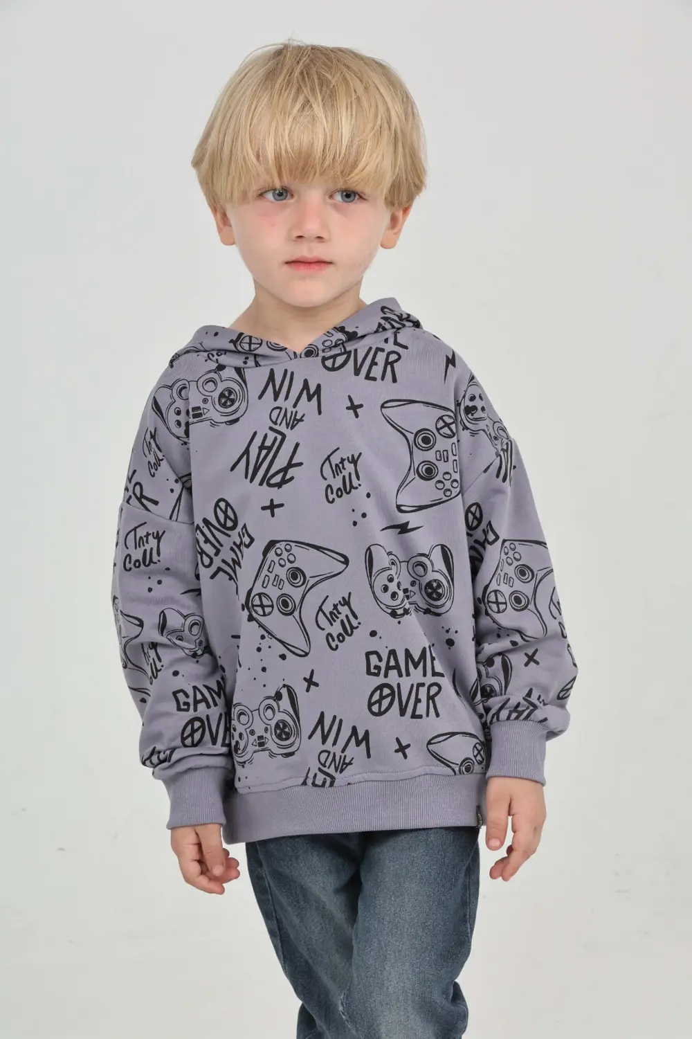 Toontoy Erkek Çocuk Oyun Baskılı Sweatshirt