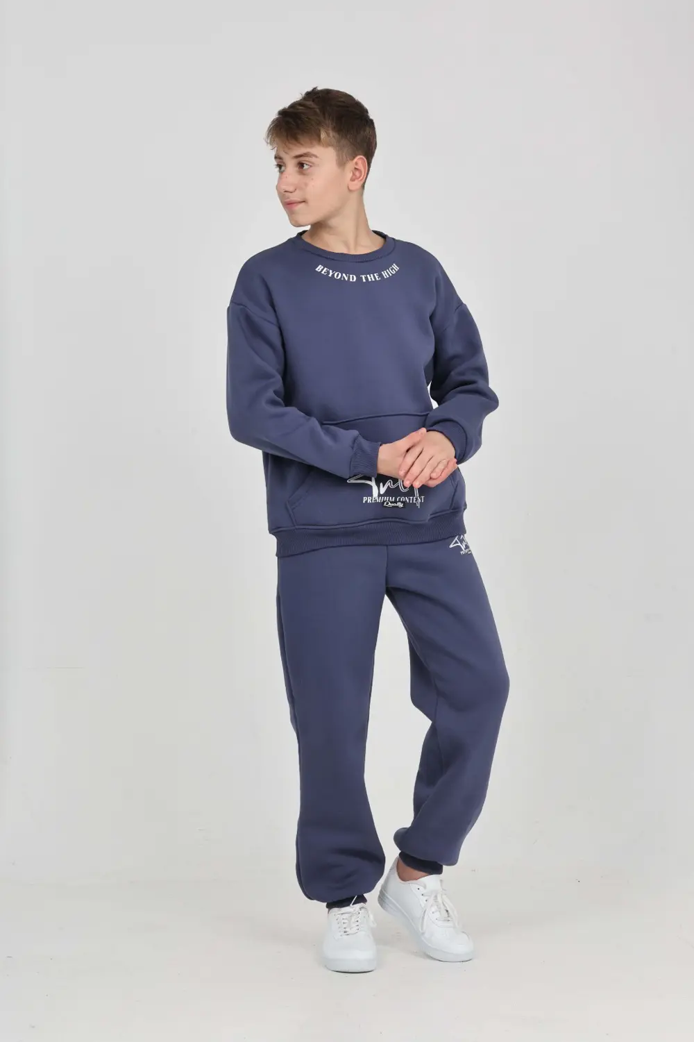 Toontoy Erkek Çocuk Relax Fit Bisiklet Yaka Cepli  Baskılı Sweats