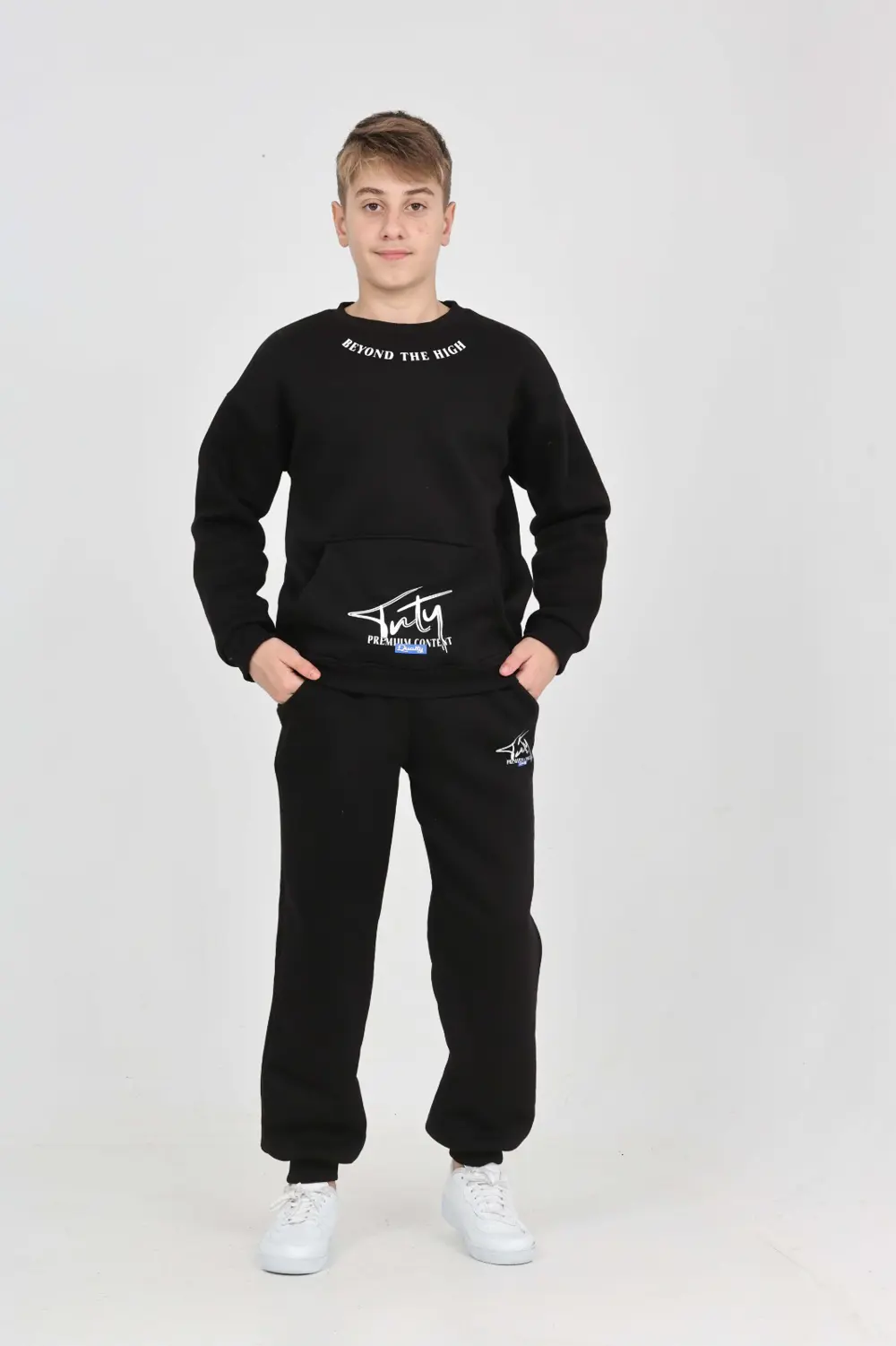 Toontoy Erkek Çocuk Relax Fit Bisiklet Yaka Cepli  Baskılı Sweats