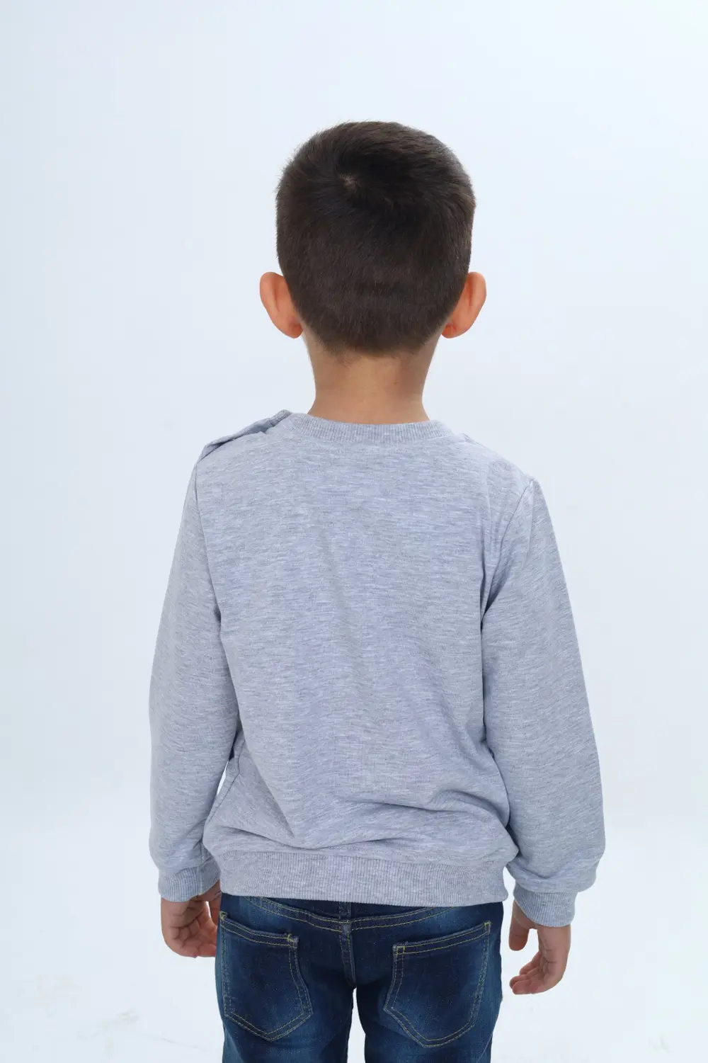 Toontoy Erkek Çocuk Relax Fit Bisiklet Yaka Omuzu Çıtçıtlı Baskıl