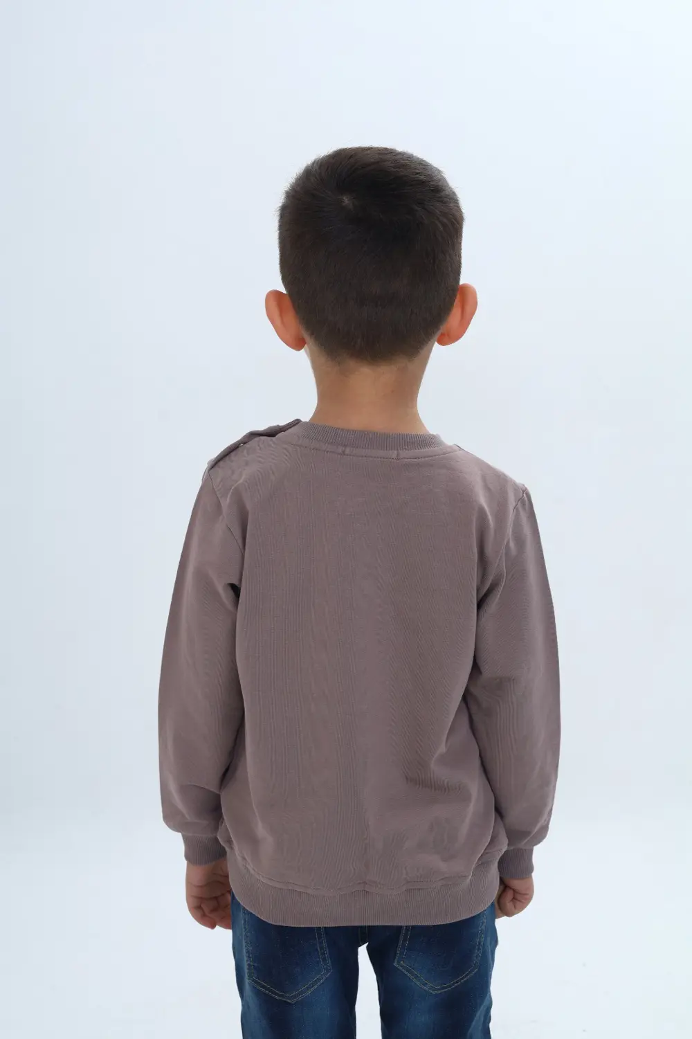 Toontoy Erkek Çocuk Relax Fit Bisiklet Yaka Omuzu Çıtçıtlı Sweats