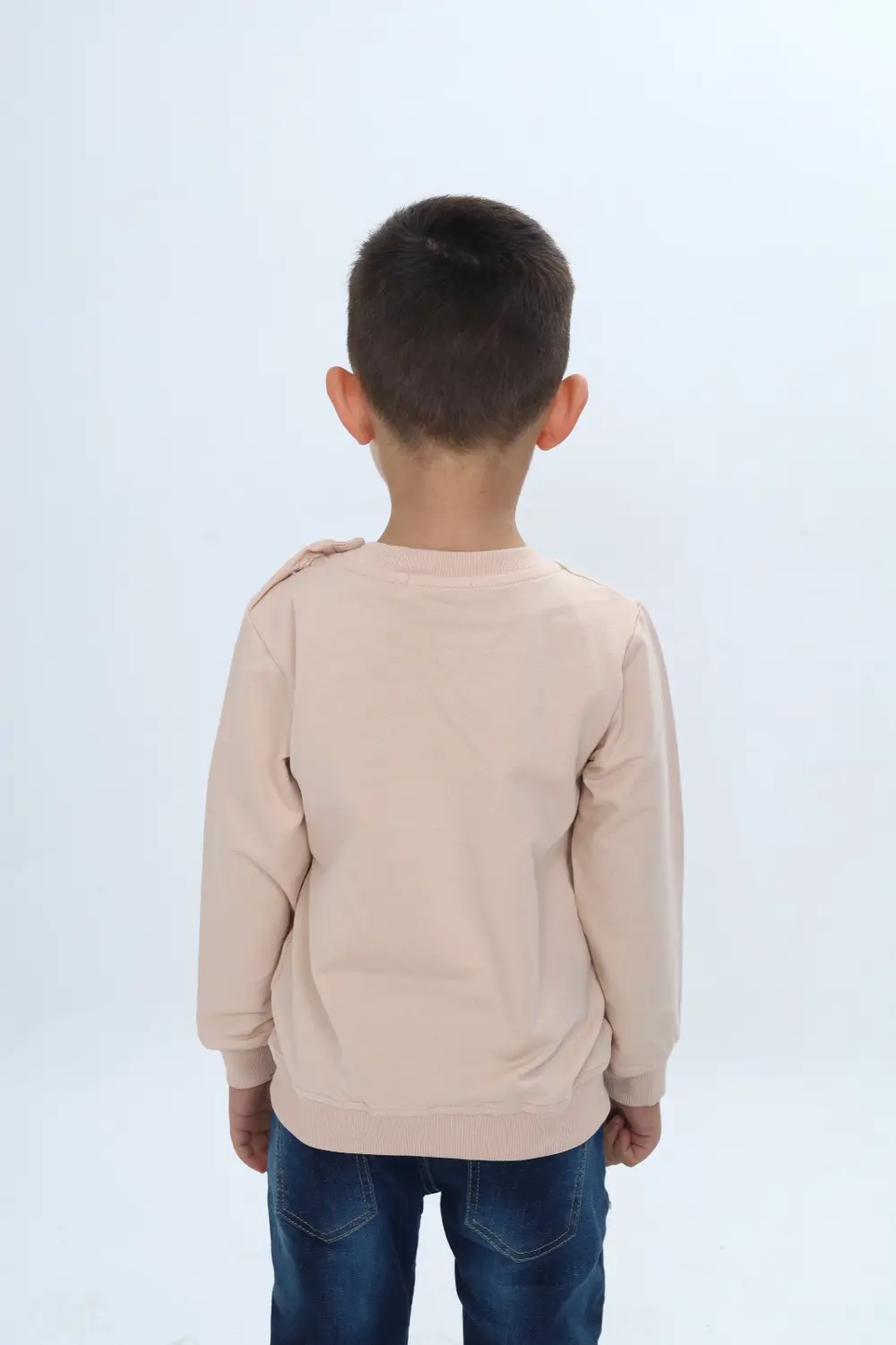 Toontoy Erkek Çocuk Relax Fit Bisiklet Yaka Omuzu Çıtçıtlı Sweats