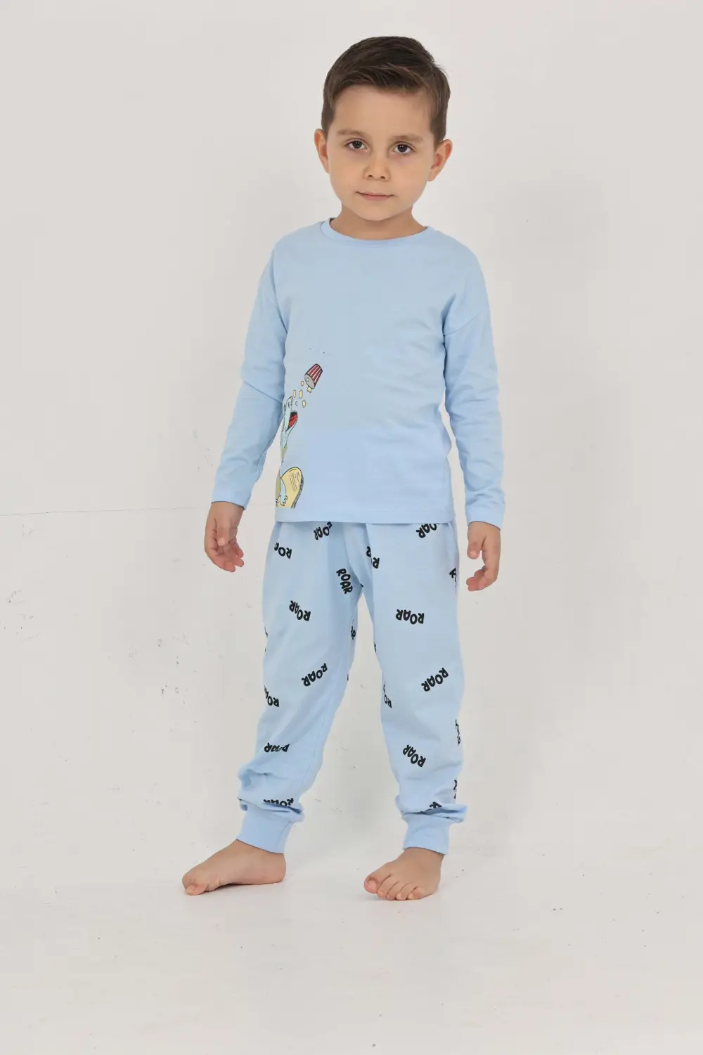 Toontoy Erkek Çocuk Roar Baskılı Pijama Takım