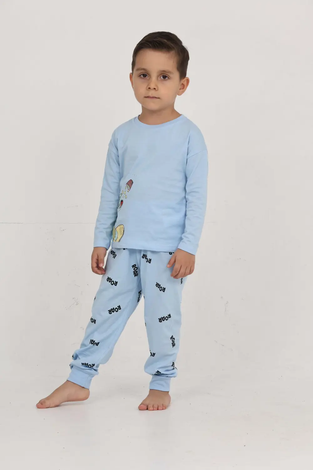 Toontoy Erkek Çocuk Roar Baskılı Pijama Takım