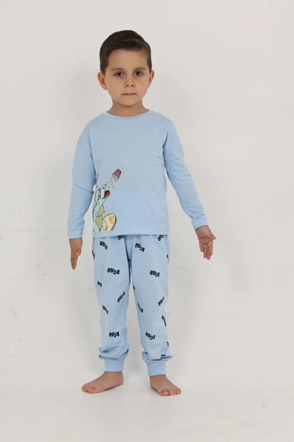 Toontoy Erkek Çocuk Roar Baskılı Pijama Takım