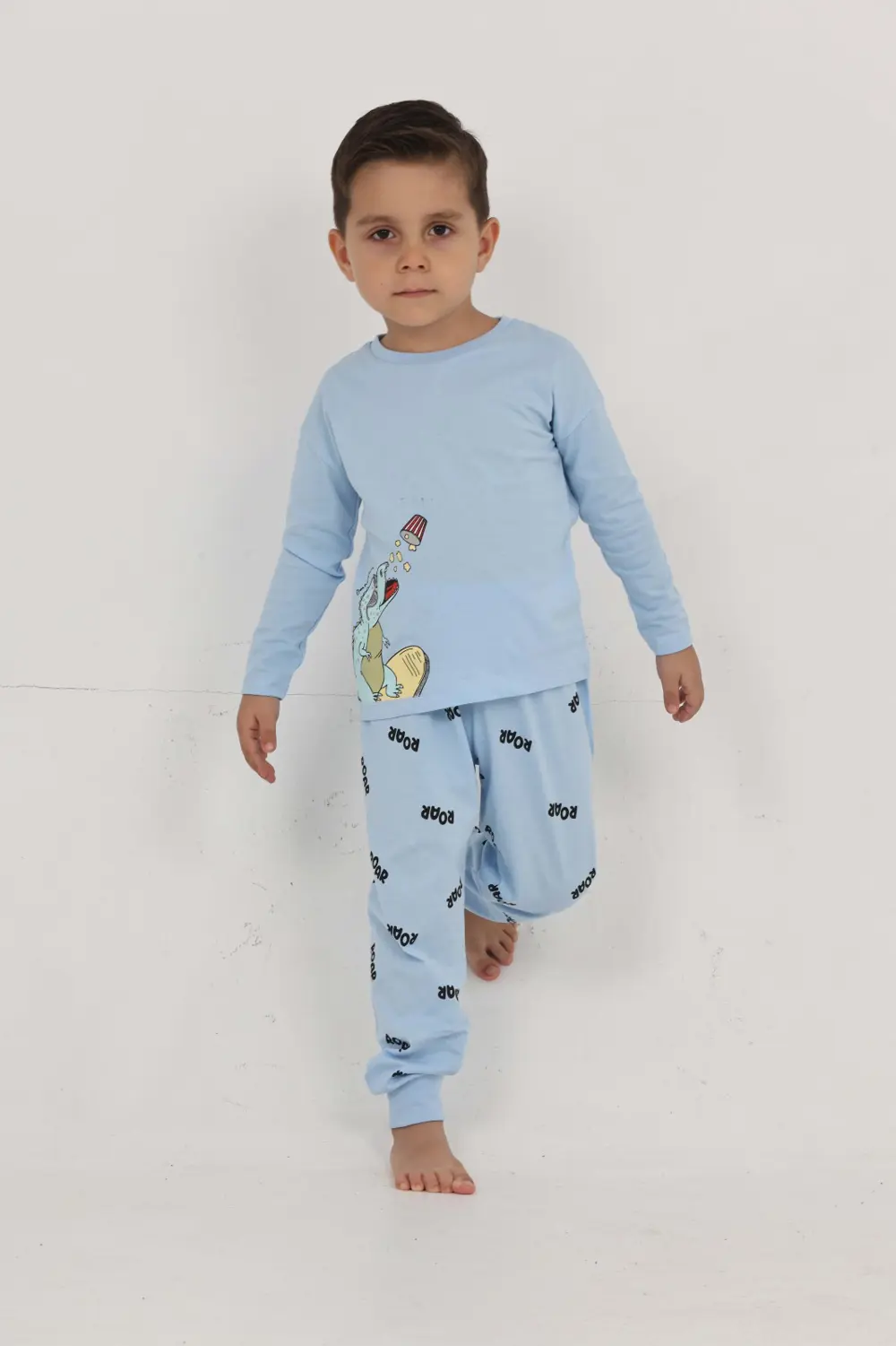 Toontoy Erkek Çocuk Roar Baskılı Pijama Takım