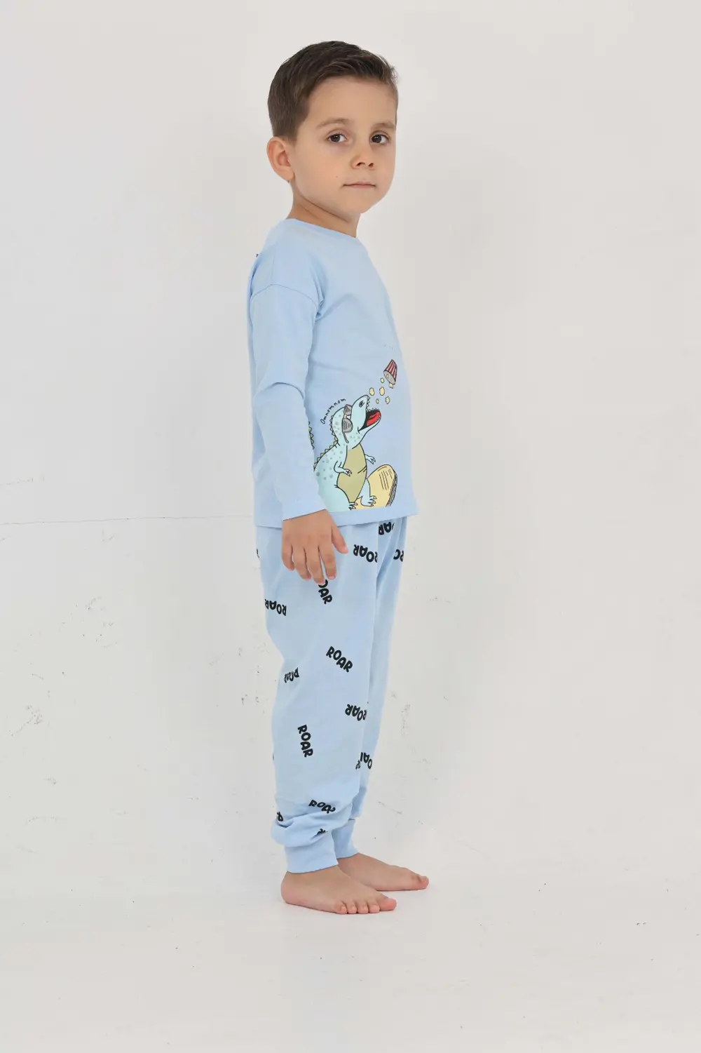 Toontoy Erkek Çocuk Roar Baskılı Pijama Takım