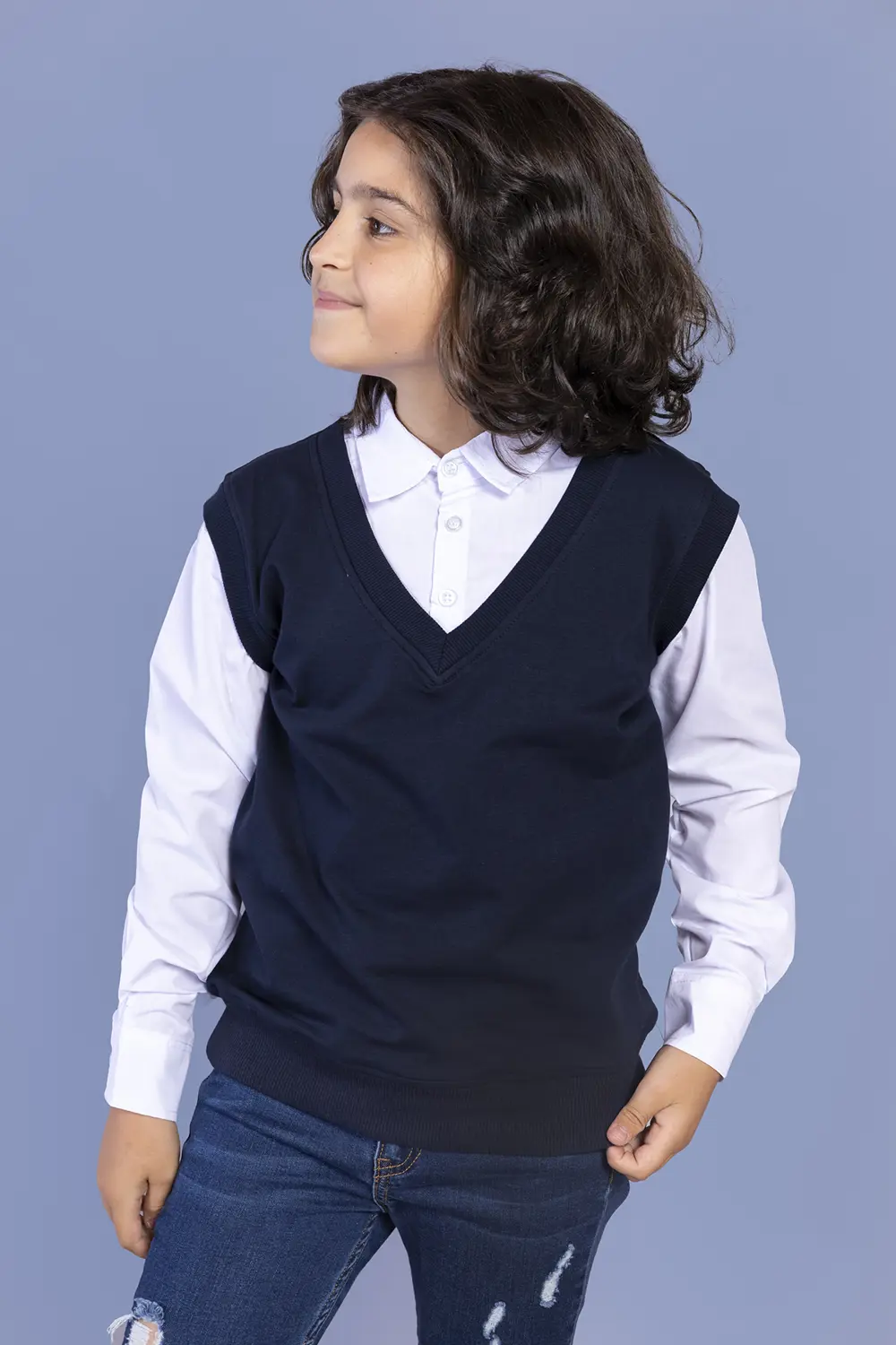 Toontoy Erkek Çocuk Süveterli Okul Gömlek