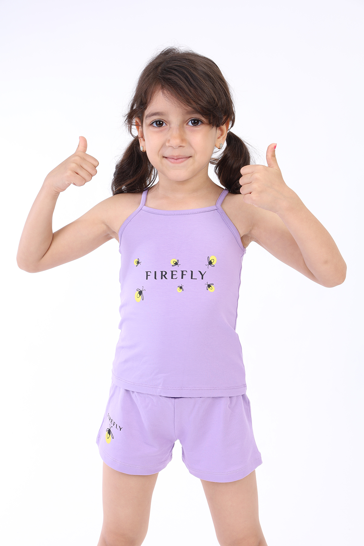 Toontoy Kız Bebek  Arı Baskılı Şortlu Takım