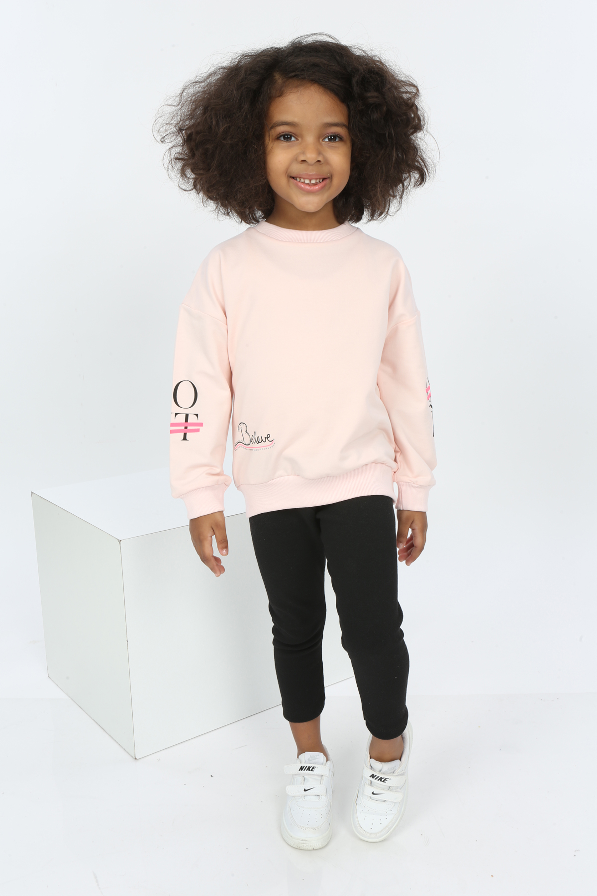 Toontoy Kız Bebek Believe Baskılı Sweatshirt