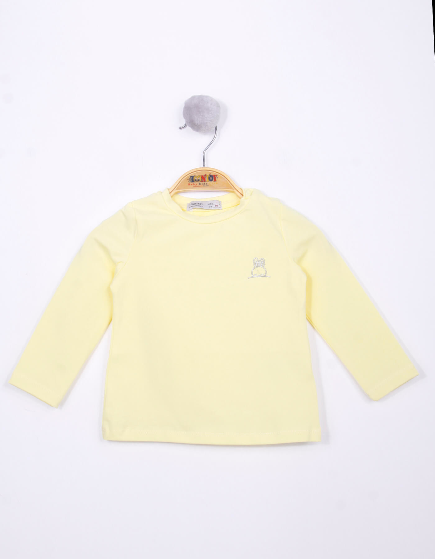Toontoy Kız Bebek Göğsü Nakışlı T-Shirt