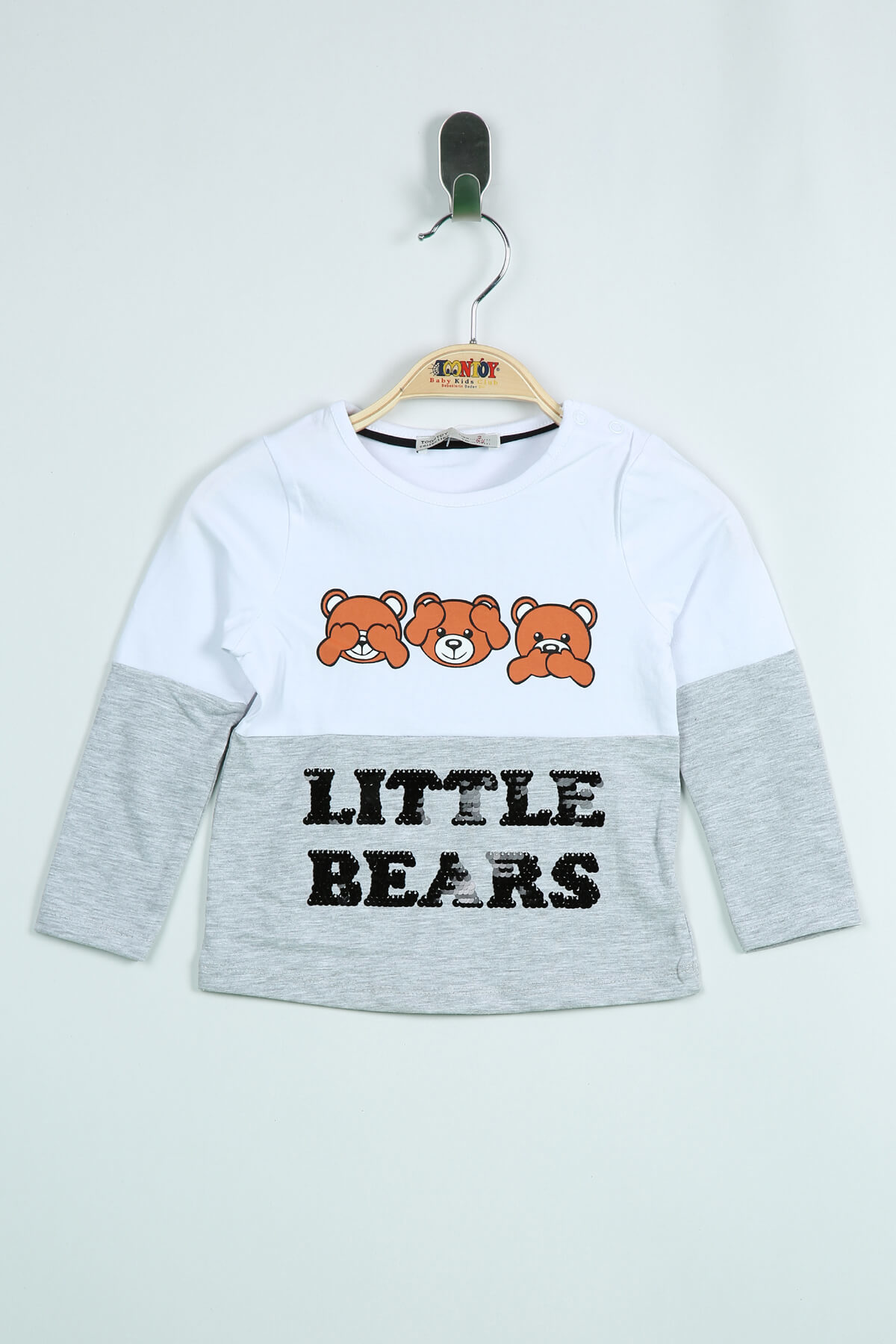 Toontoy Kız Bebek Tişört Little Bears Baskılı