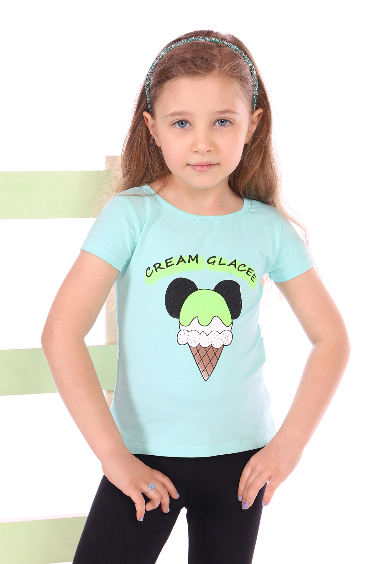 Toontoy Kız Bebek Dondurma Yazı Baskılı Tişört
