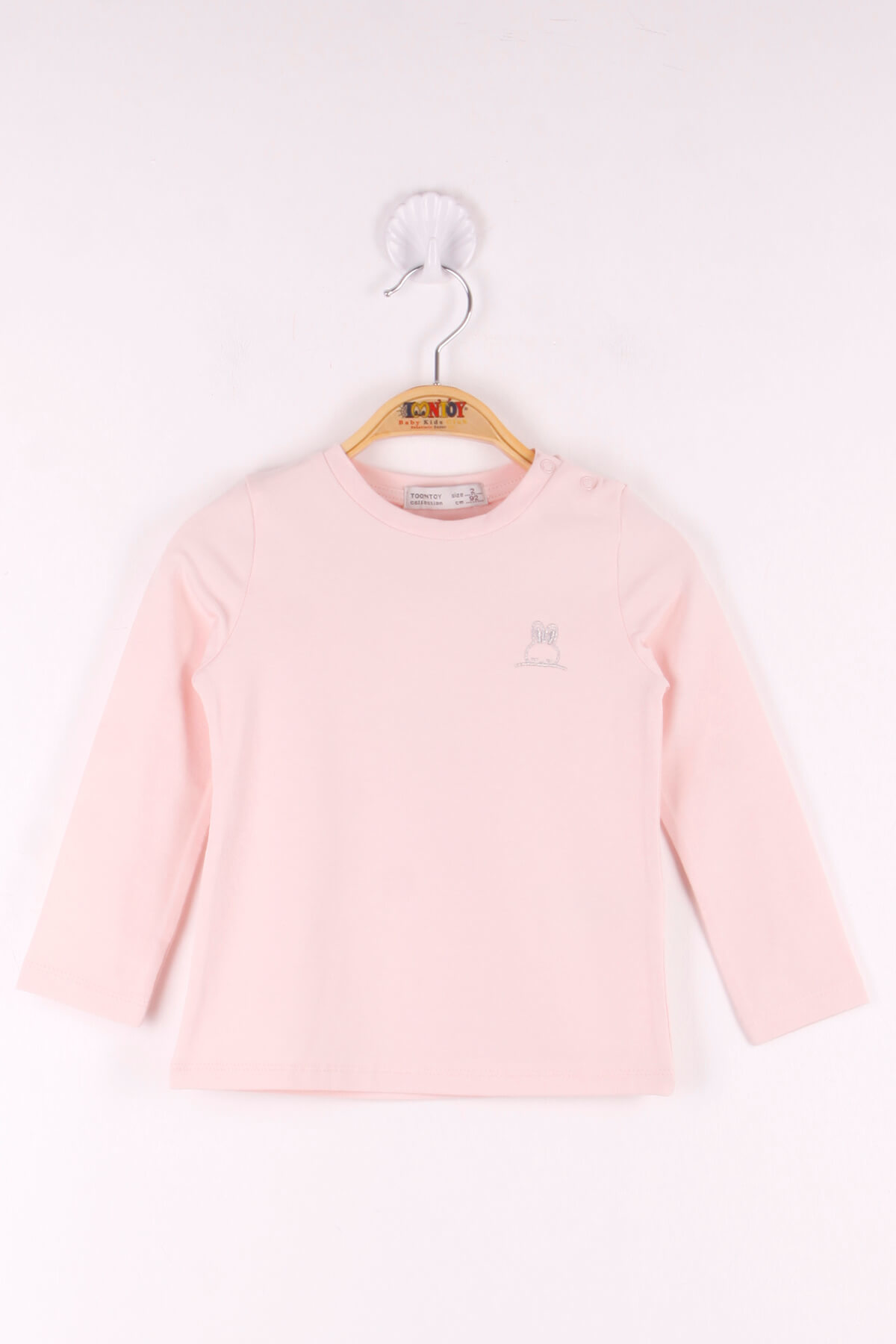 Toontoy Kız Bebek Göğsü Nakışlı T-Shirt