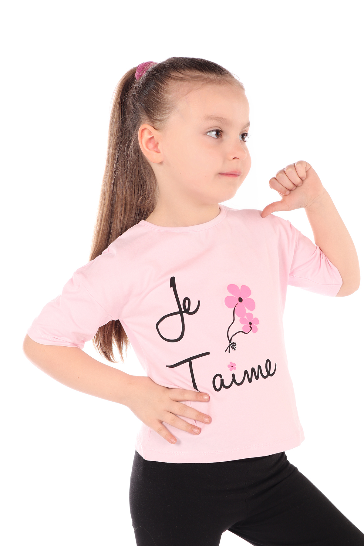 Toontoy Kız Bebek Le Taime Baskılı Tişört