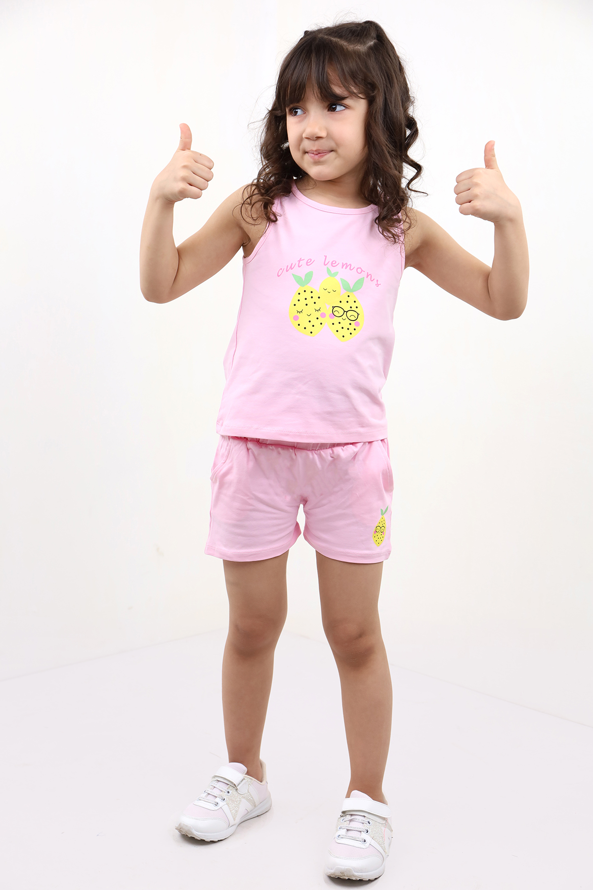 Toontoy Kız Bebek Baskılı Şortlu Takım