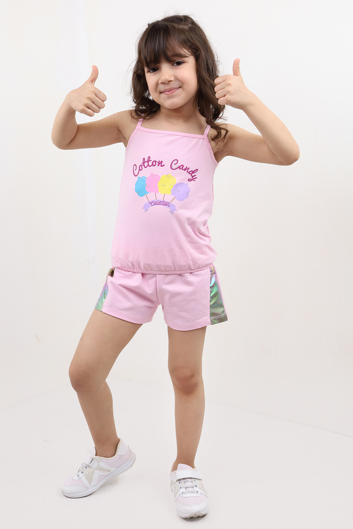 Toontoy Kız Bebek Baskılı Şortlu Takım