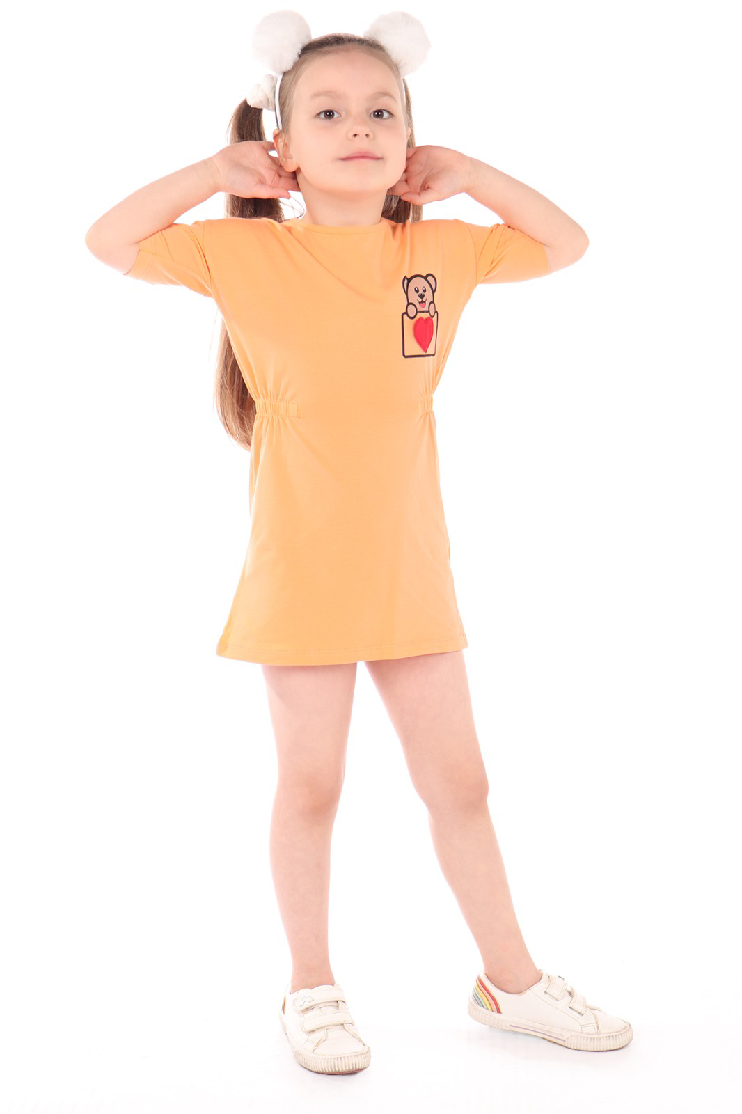 Toontoy Kız Bebek Nakışlı Elbise