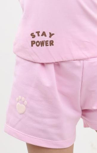 Toontoy Kız Bebek Baskılı Şortlu Takım