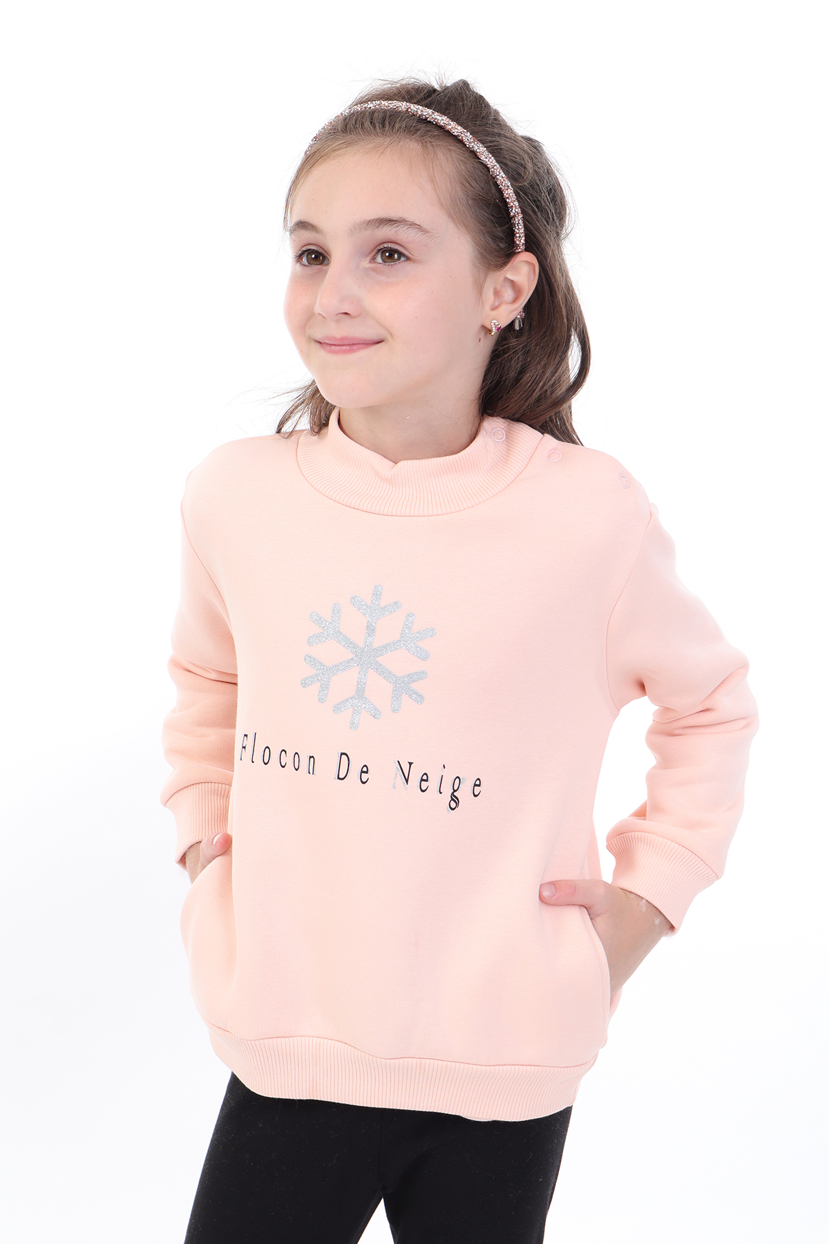 Toontoy Kız Bebek Baskılı Sweatshirt