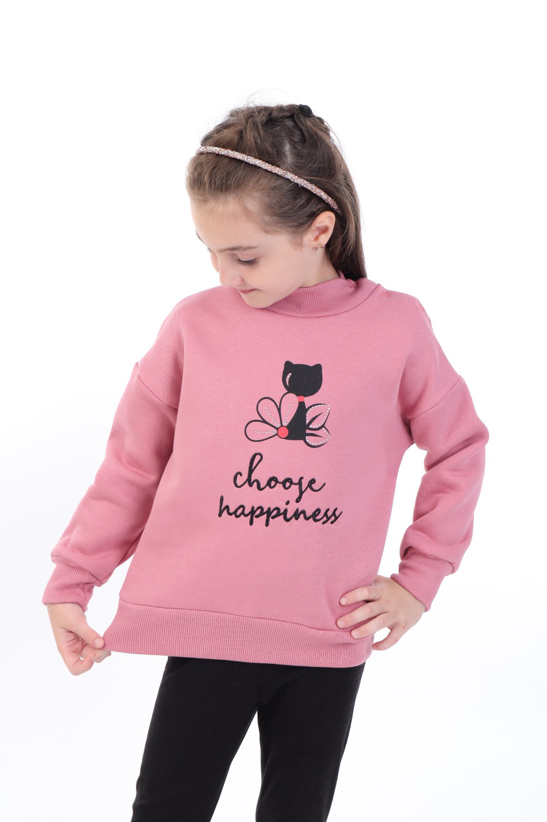 Toontoy Kız Bebek Baskılı Sweatshirt