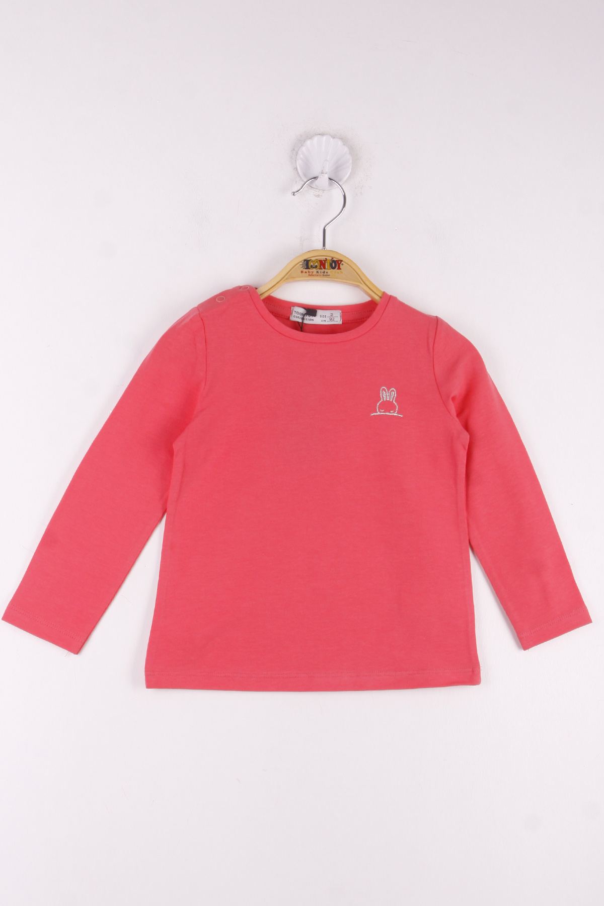 Toontoy Kız Bebek Göğsü Nakışlı T-Shirt