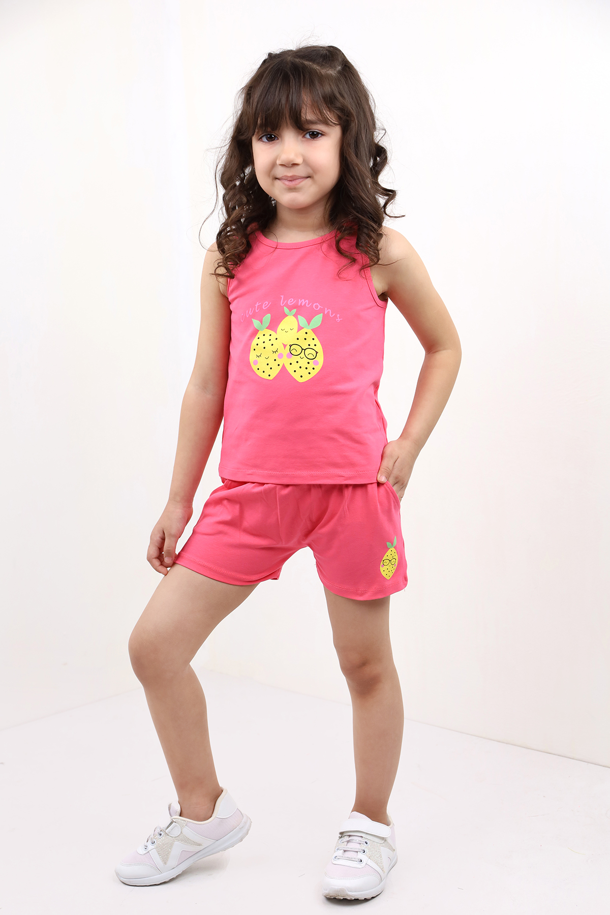 Toontoy Kız Bebek Baskılı Şortlu Takım