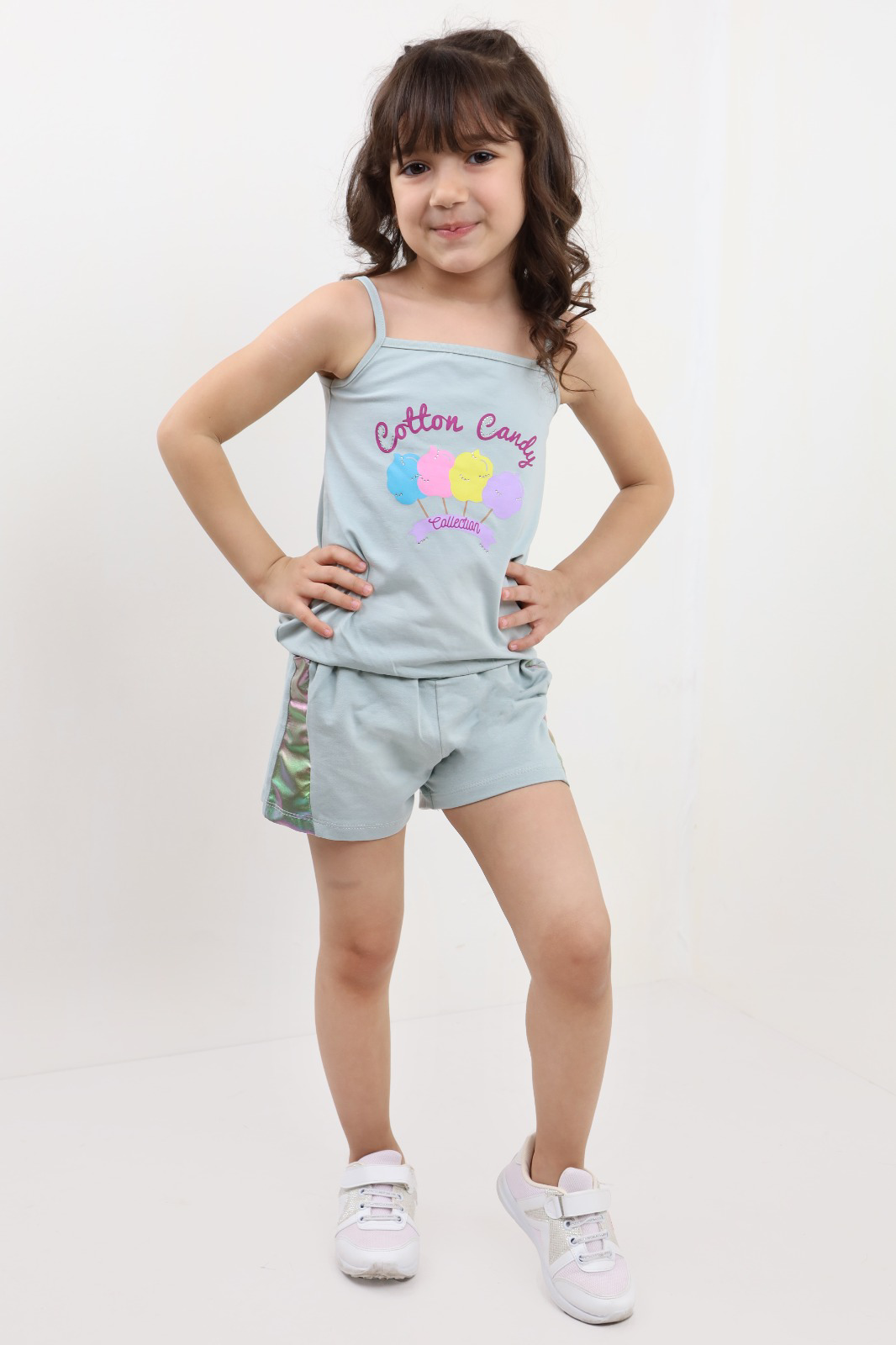 Toontoy Kız Bebek Baskılı Şortlu Takım