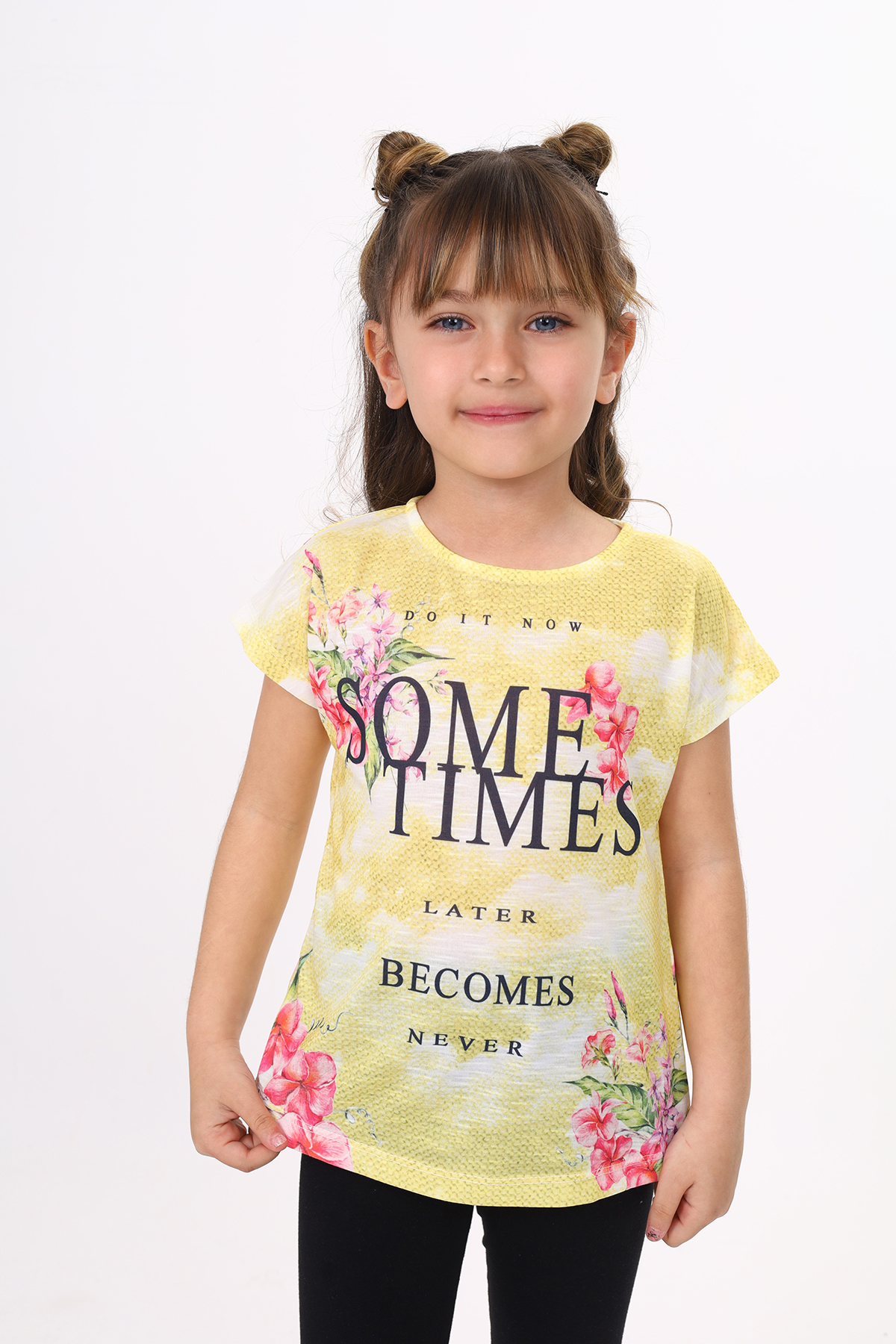 Toontoy Kız Çocuk Sometimes Baskılı Tişört