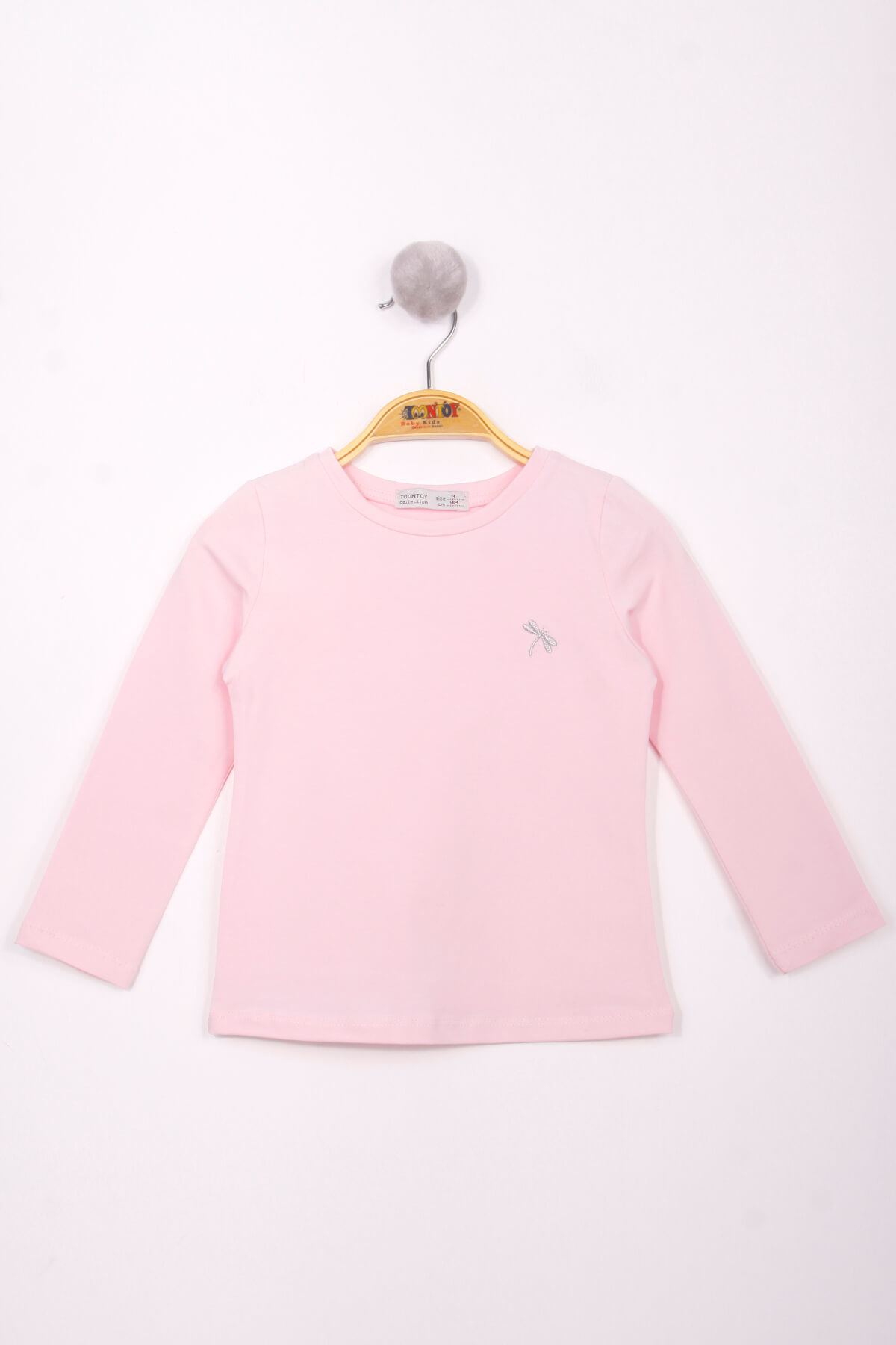 Toontoy Kız Çocuk Göğsü Nakışlı T-Shirt