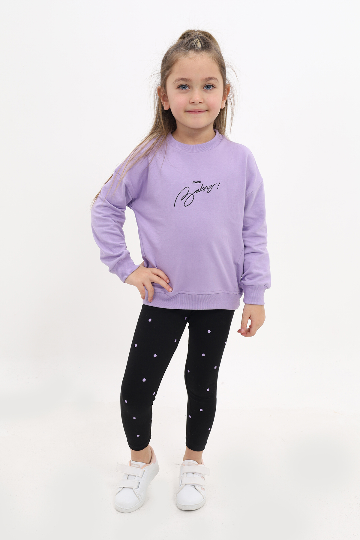 Toontoy  Kız Çocuk Nakışlı Taytlı Takım