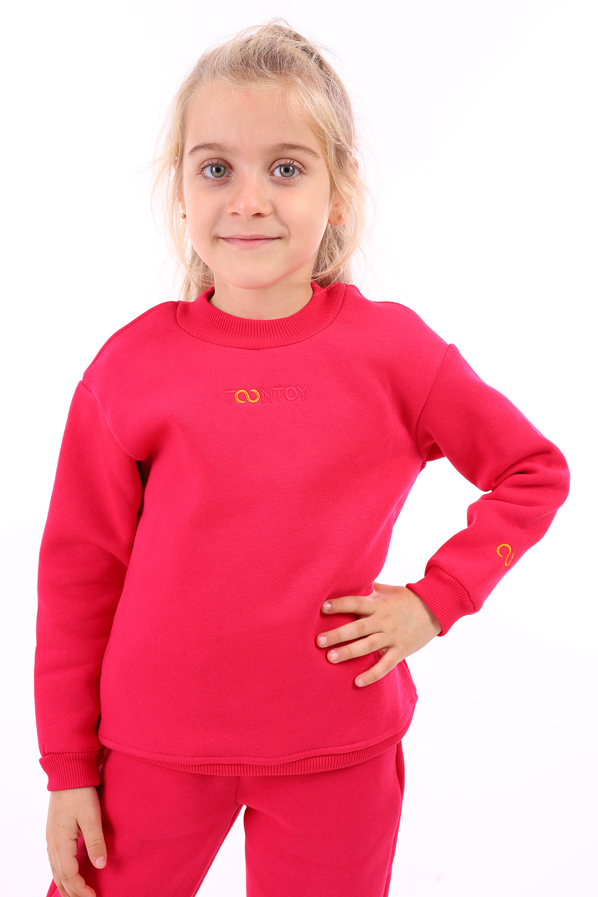 Toontoy Kız Çocuk Nakışlı Sweatshirt