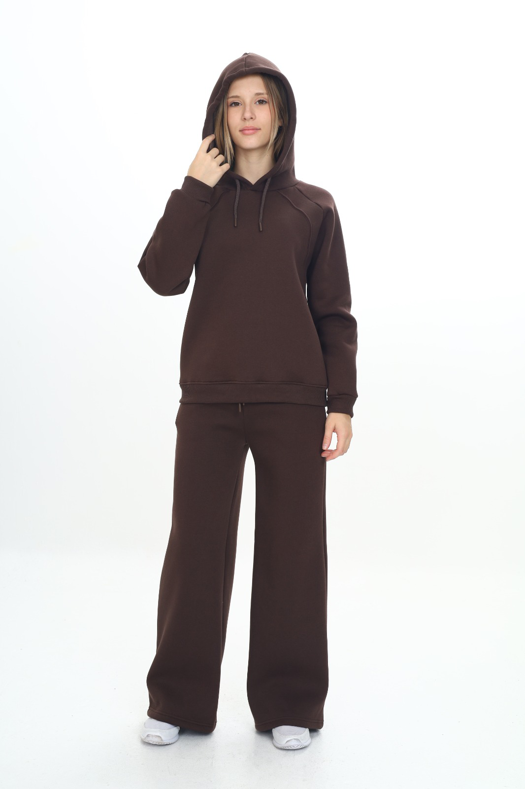 Toontoy Kız Çocuk Reglan Kol Kapüşonlu Eşofman Takım
