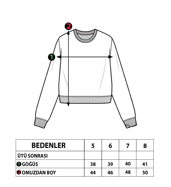 Toontoy Kız Çocuk Baskılı Sweatshirt