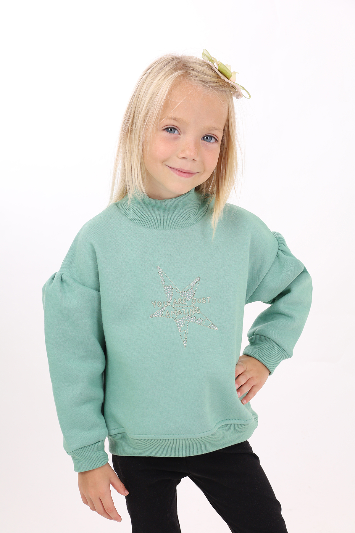 Toontoy Kız Çocuk Nakışlı Sweatshirt