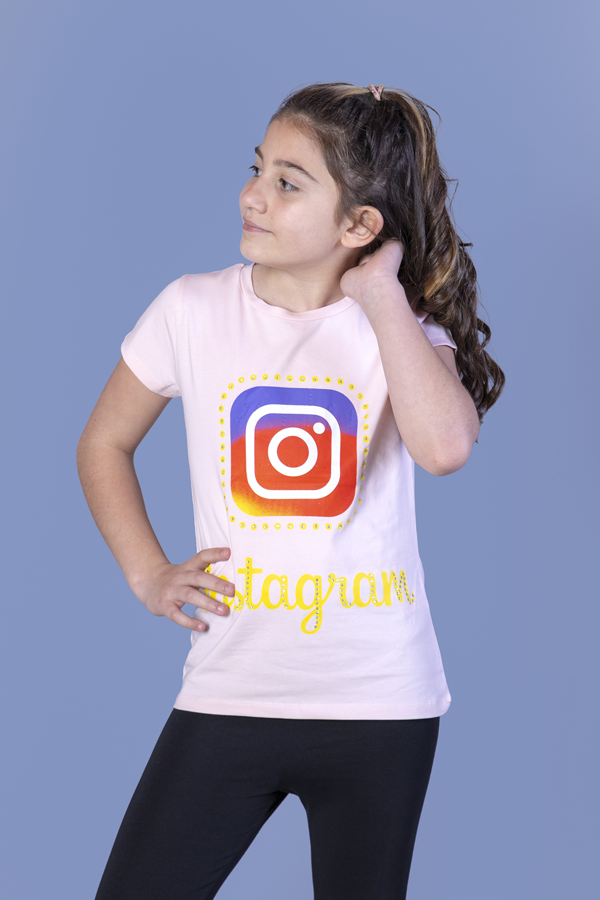 Toontoy Kız Çocuk Insagram Baskılı Tişört