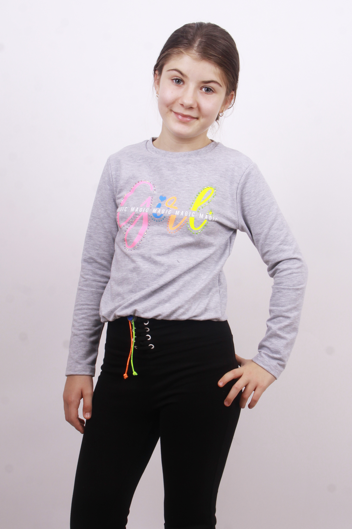 Toontoy Kız Çocuk Girl Baskılı Sweatshirt