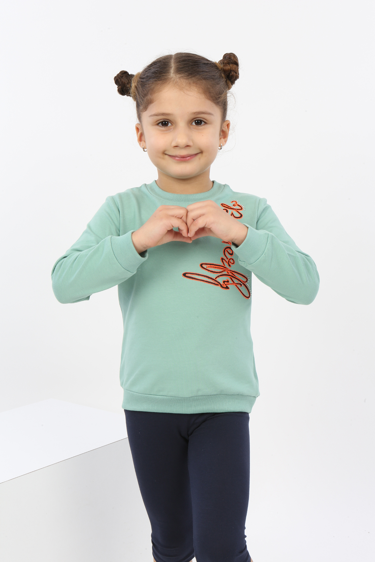 Toontoy Kız Çocuk Butterfly Nakışlı Sweatshirt