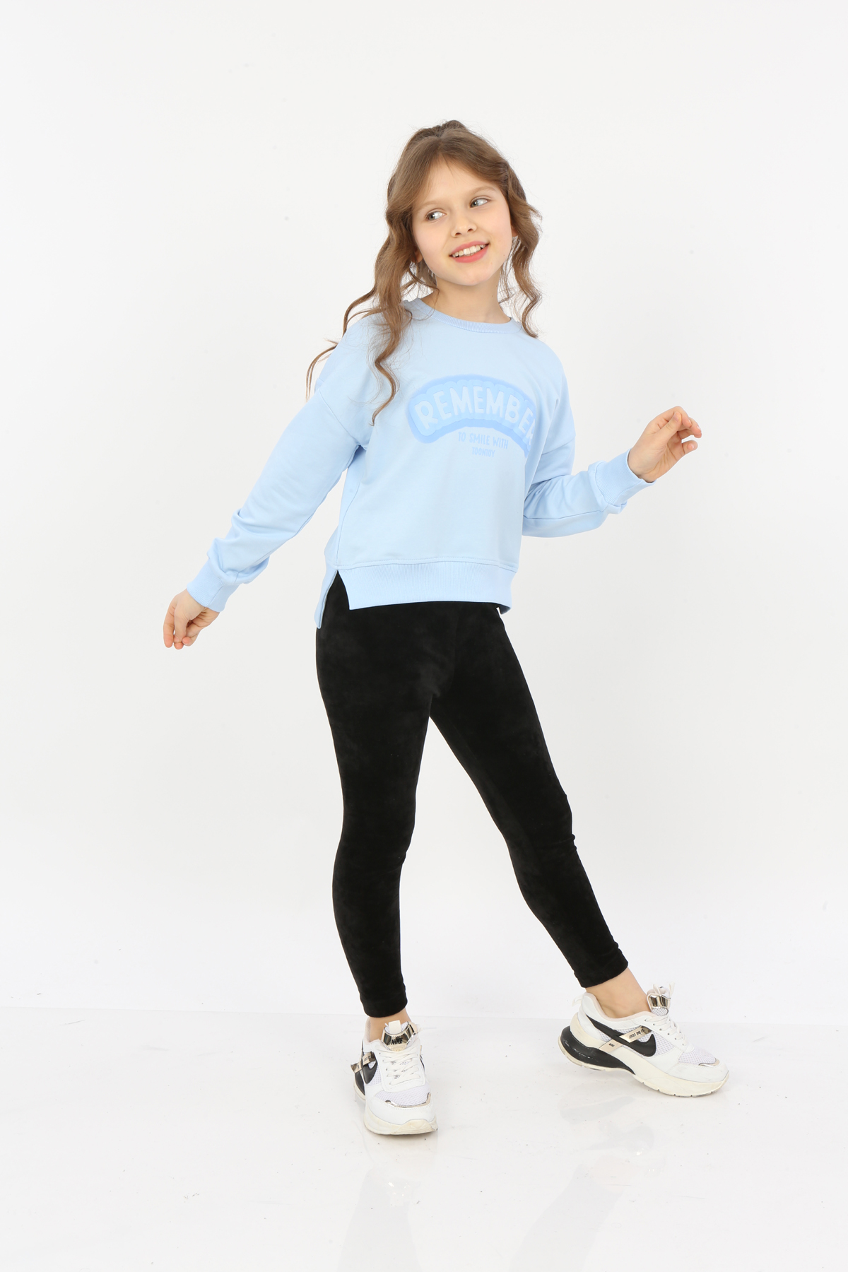 Toontoy Kız Çocuk Remember Baskılı Sweatshirt