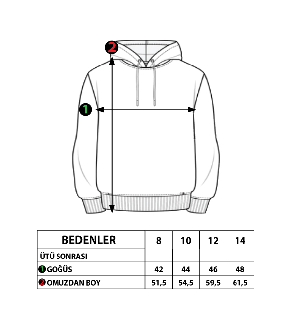 Toontoy Kız Çocuk Kapüşonlu Yırtmaç Detaylı Baskılı Sweatshirt
