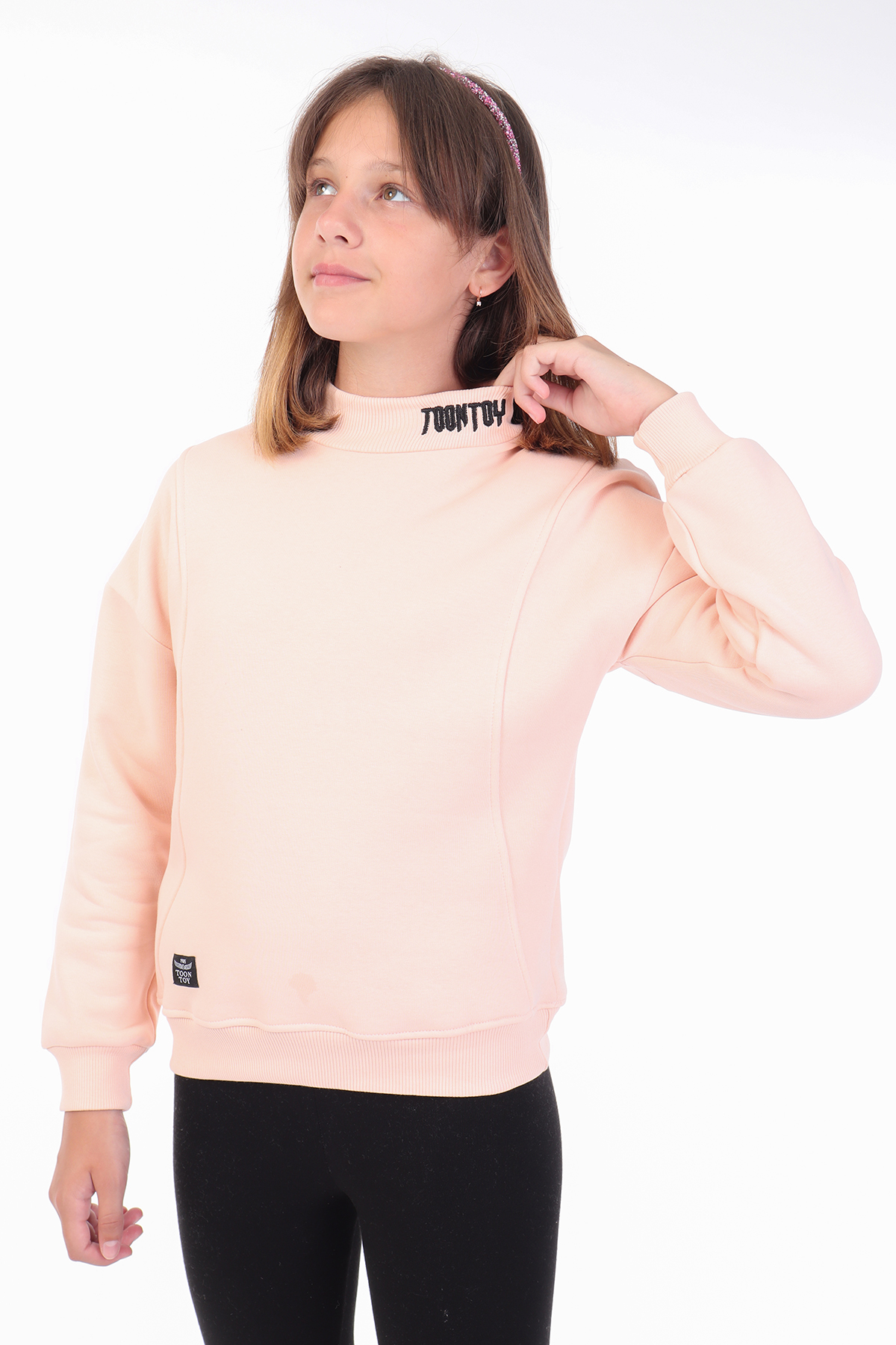 Toontoy Kız Çocuk Nakışlı Sweatshirt