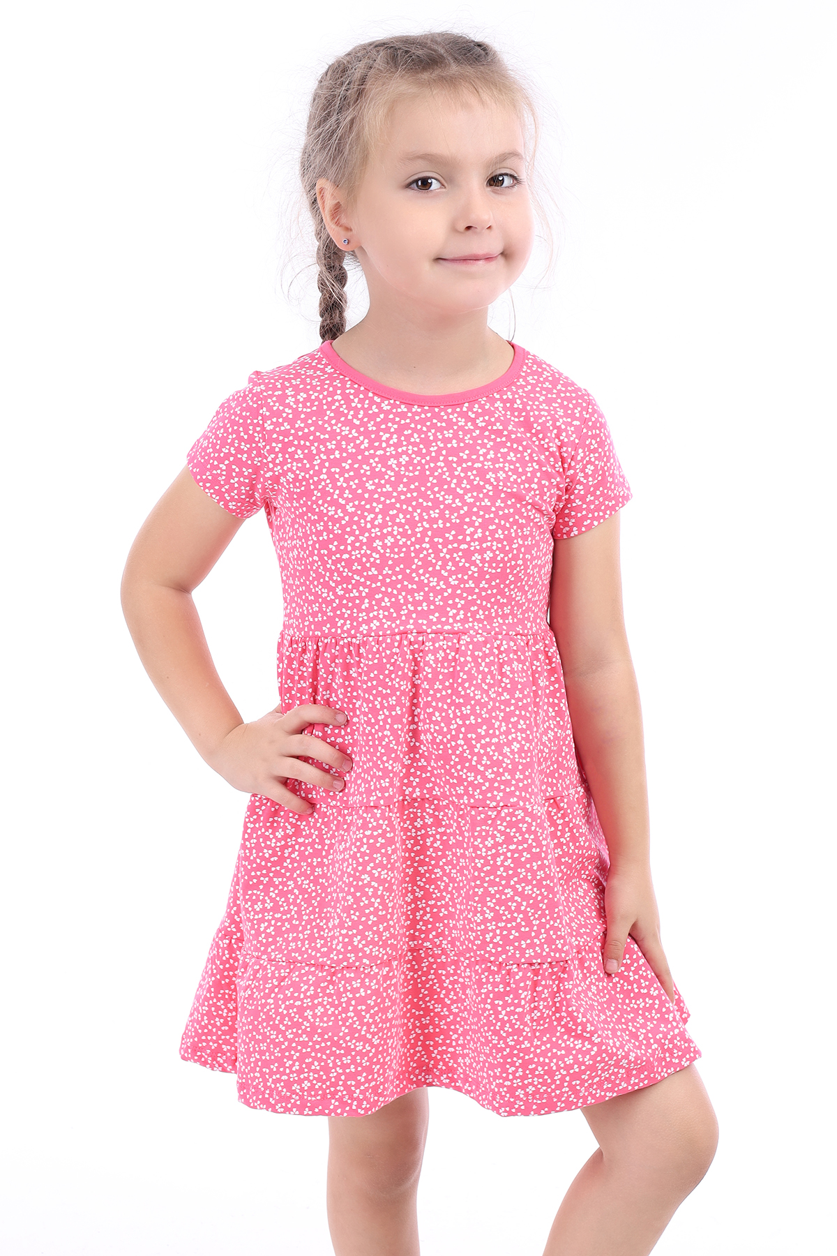 Toontoy Kız Çocuk Baskılı Elbise