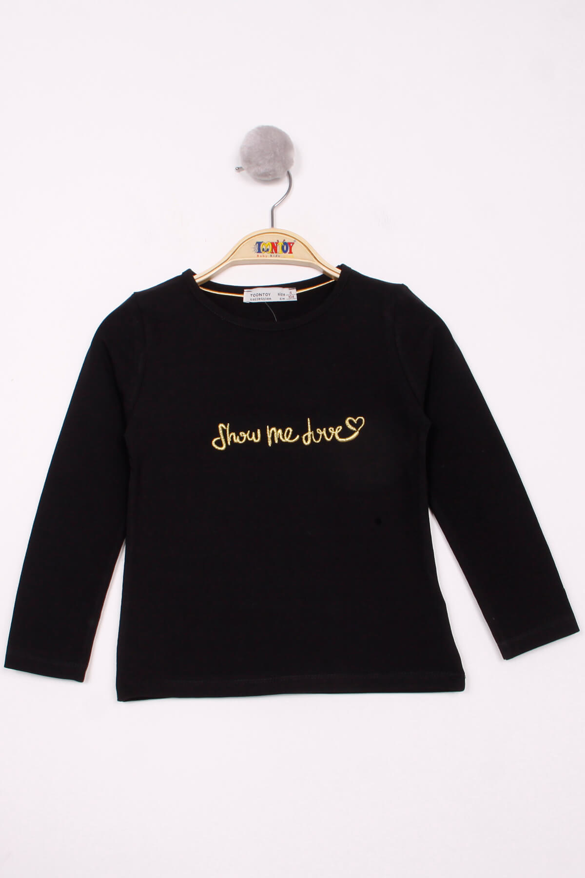 Toontoy Kız Çocuk Show Me Love Nakışlı T-Shirt